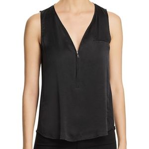 NWT Go by Go Silk Mixed Media Zip Top